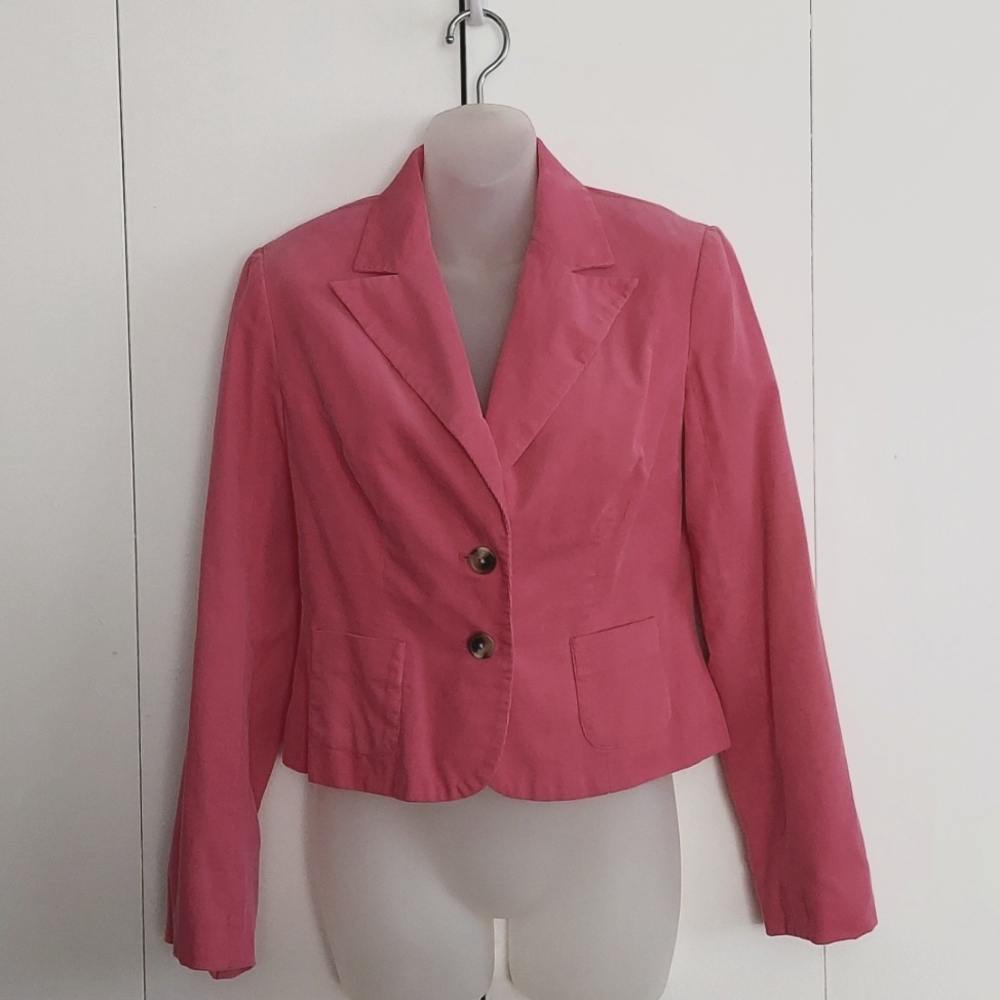Isaac Mizrahi × Target Pink Preppy Corduroy Blazer with Pockets Size Small